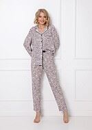 Top and pants pajamas, long sleeves, pocket, leopard